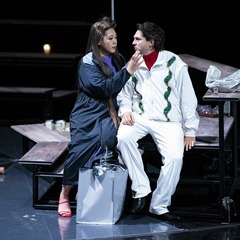 Szene aus LA BOH&Egrave;ME, Foto: Marlies Kross, Theaterfotografin Staatstheater Cottbus, Lizenz: Brandenburgische Kulturstiftung Cottbus-Frankfurt (Oder)