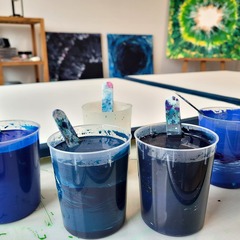 Angemischte Farben, Foto: Ramona Engelmann