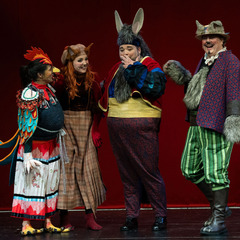 Szene aus DIE BREMER STADTMUSIKANTEN, Foto: Bernd Sch&ouml;nberger, Lizenz: Brandenburgische Kulturstiftung Cottbus-Frankfurt (Oder)