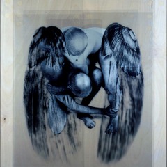 Kubiak & Rauch, o.T., aus der Serie: Cherubim und Seraphim, 2000, UV-Siebdruck, Foto: Ludwig Rauch, Lizenz: Kubiak & Rauch
