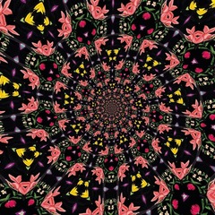 Kaleidoskop. Trachtenmuster, Foto: Maik Lagodzki, Lizenz: Wendisches Museum Cottbus/Ch&oacute;śebuz