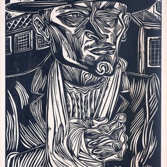 Conrad Felixm&uuml;ller, Fabrikarbeiter, 1921, Holzschnitt, Foto: Ludwig Rauch, Lizenz: VG Bild-Kunst, Bonn 2024