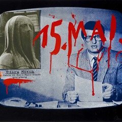 Lutz Dammbeck, 5 Jahre Clara Mosch in Karl-Marx-Stadt Adelsberg, 1982, Siebdruck, Foto: Alexander Janetzko, Lizenz: VG Bild-Kunst, Bonn 2025