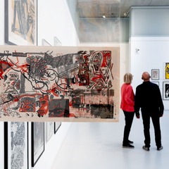 Ausstellungsansicht, Sendung aus dem Gegen-Raum, BLMK Cottbus 2025, Foto: Bernd Sch&ouml;nberger, Lizenz: BLMK