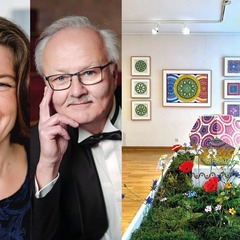 Christina P&ouml;&szlig;el & Rolf Schinzel, Ausstellung "Christina Gr&auml;tz. Poesie der Natur", Foto: Wendisches Museum, Lizenz: Wendisches Museum