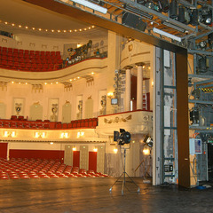 Blick von der Bühne(Technikportal) in den Zuschauerraum, Foto: Marlies Kross, Lizenz: Brandenburgische Kulturstiftung Cottbus-Frankfurt (Oder)