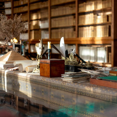 Bibliothek im Schloss Branitz, Foto: SFPM