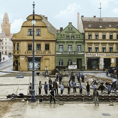 Blick auf den Cottbuser Altmarkt, um 1920 Foto: Stadtmuseum Cottbus / Gilbert Gulben
